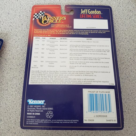 (5/$20)  Jeff Gordon 1992 Baby Ruth Thunderbird Car #1 - Picture 3 of 4